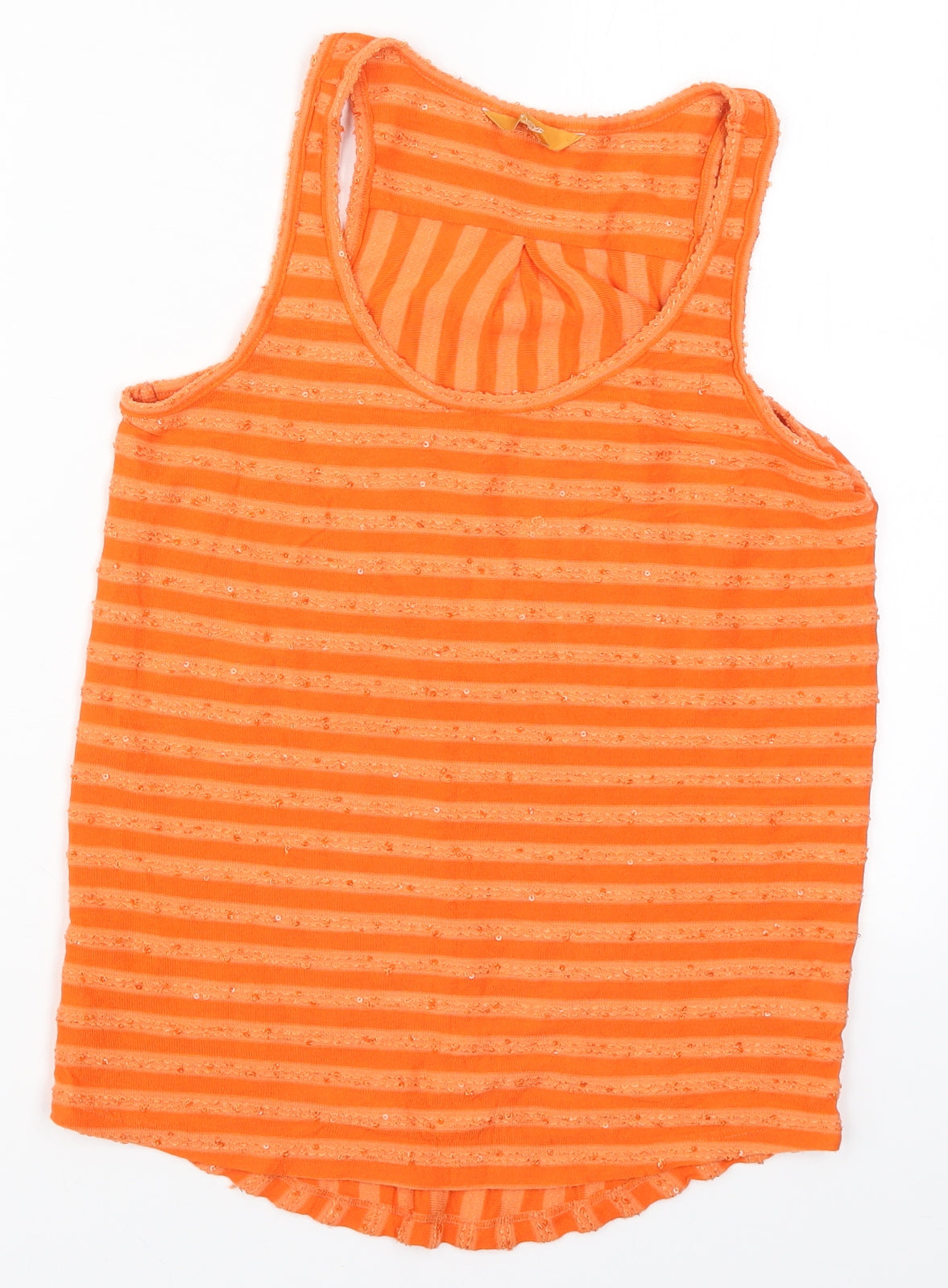 NEXT Womens Orange Striped  Basic Tank Size 6