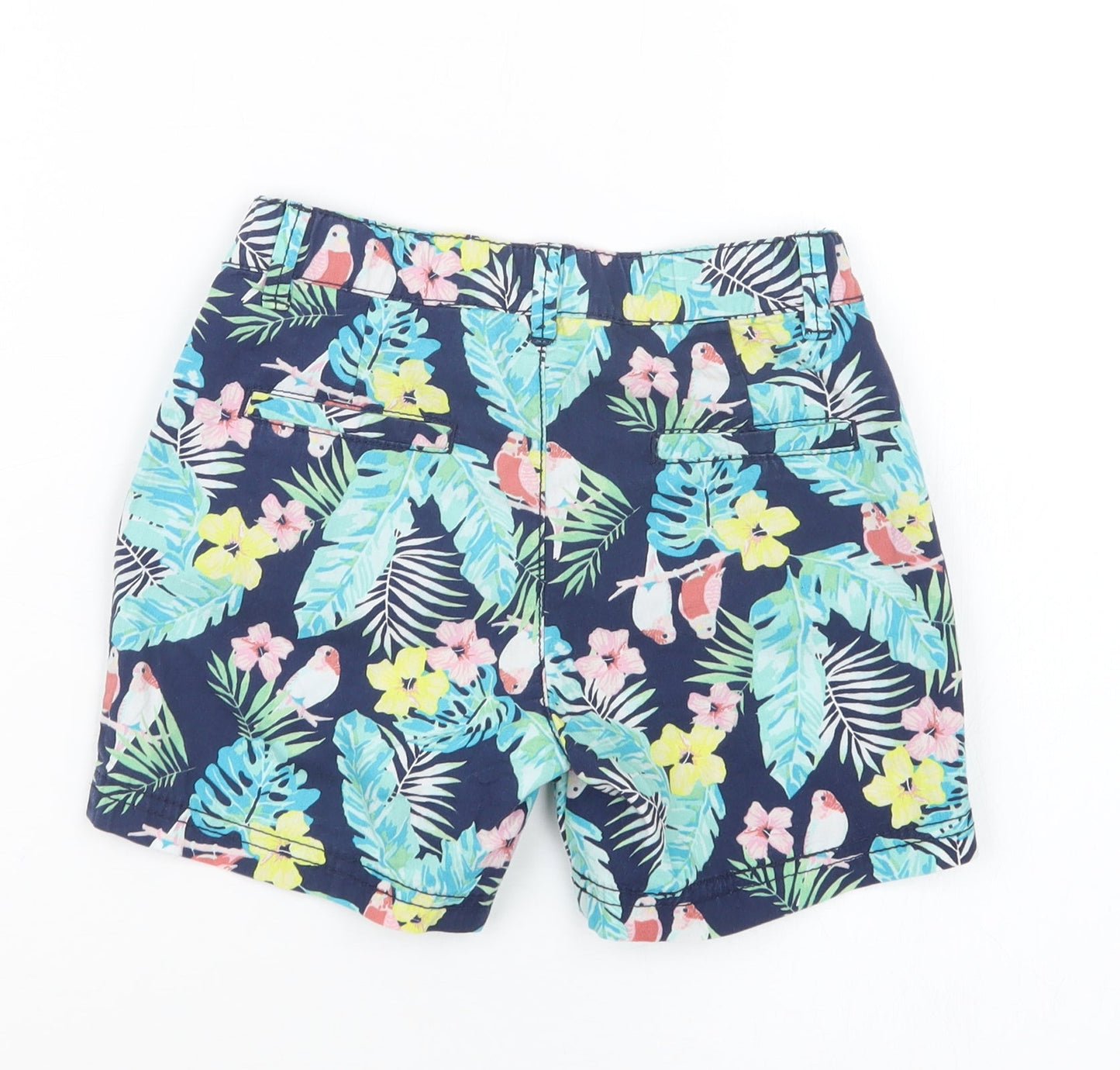 H&M Boys Blue Floral  Cargo Shorts Size 4 Years