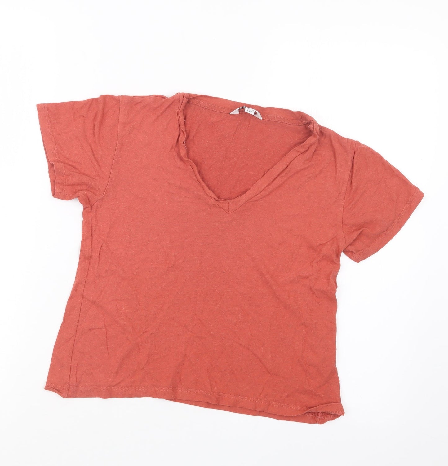 Great plains Womens Orange   Cropped T-Shirt Size 8