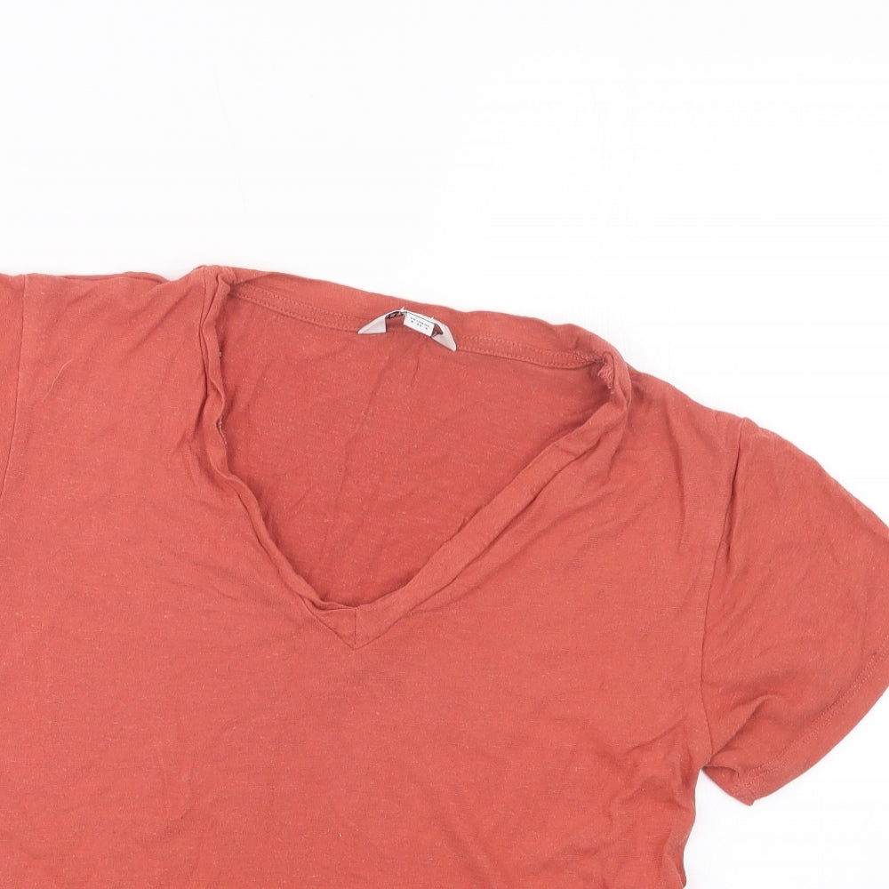 Great plains Womens Orange   Cropped T-Shirt Size 8