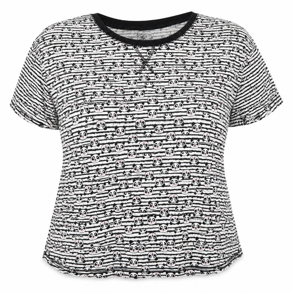 Love To Lounge Womens Black Geometric  Top Pyjama Top Size 14