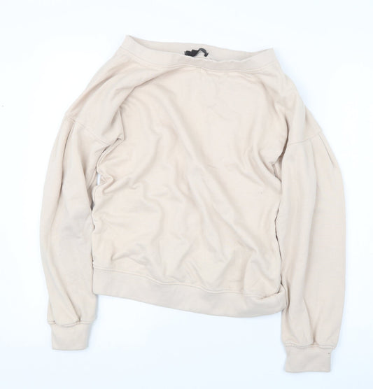 Missguided Womens Beige   Pullover Jumper Size 8
