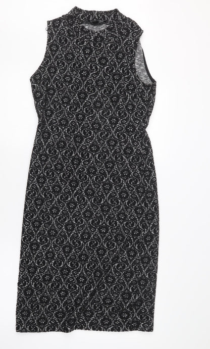 Next Womens Black   Shirt Dress  Size 8