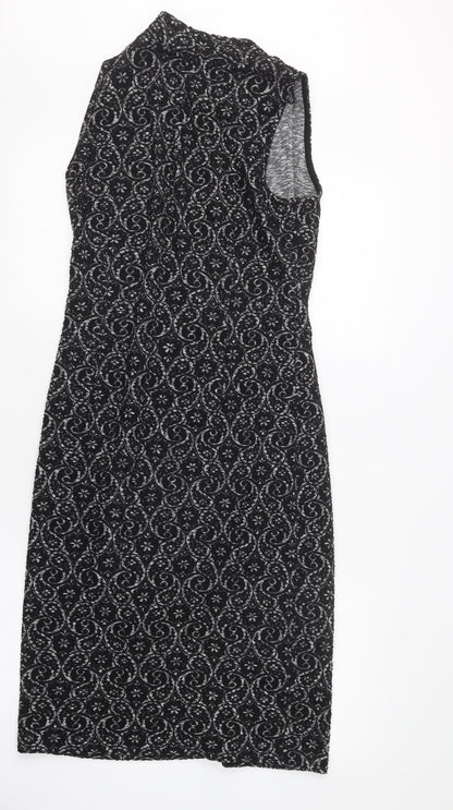 Next Womens Black   Shirt Dress  Size 8