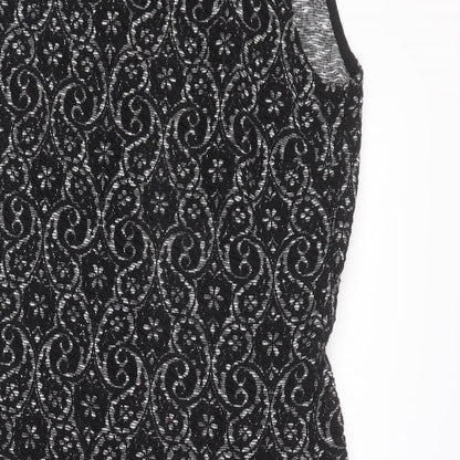 Next Womens Black   Shirt Dress  Size 8