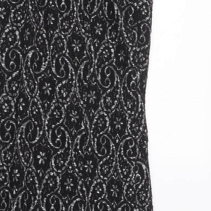 Next Womens Black   Shirt Dress  Size 8
