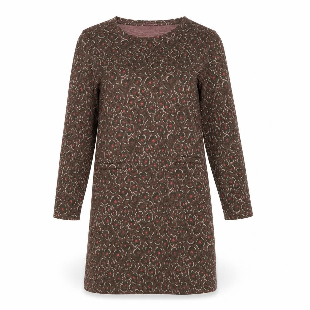 TU Womens Brown Geometric  Jumper Dress  Size 10