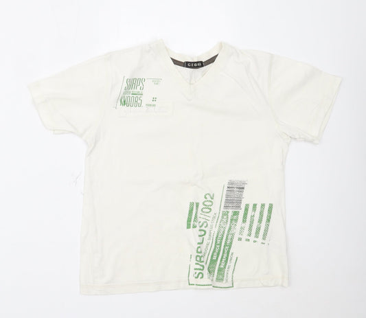 George Boys White   Basic T-Shirt Size 8-9 Years