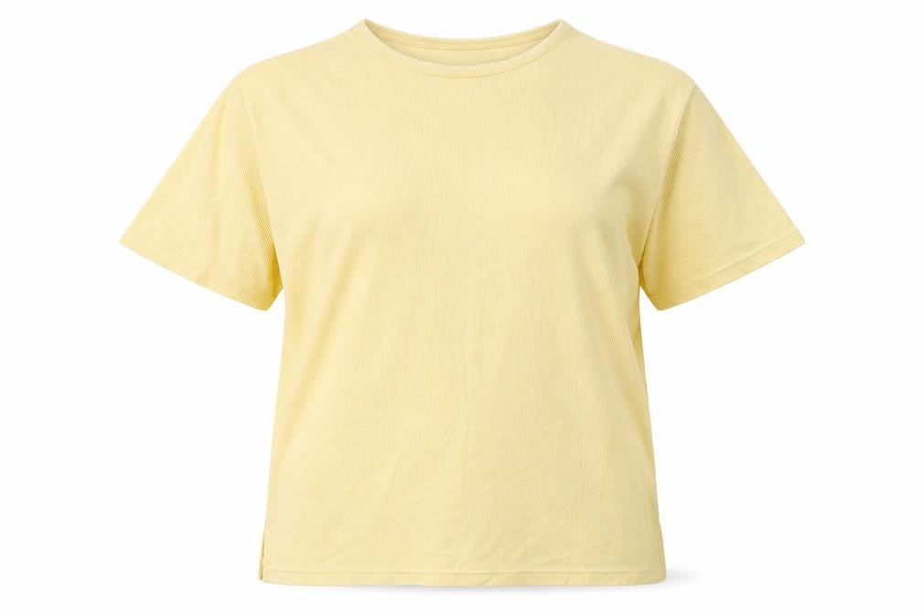 Casual Club Womens Yellow   Basic T-Shirt Size M