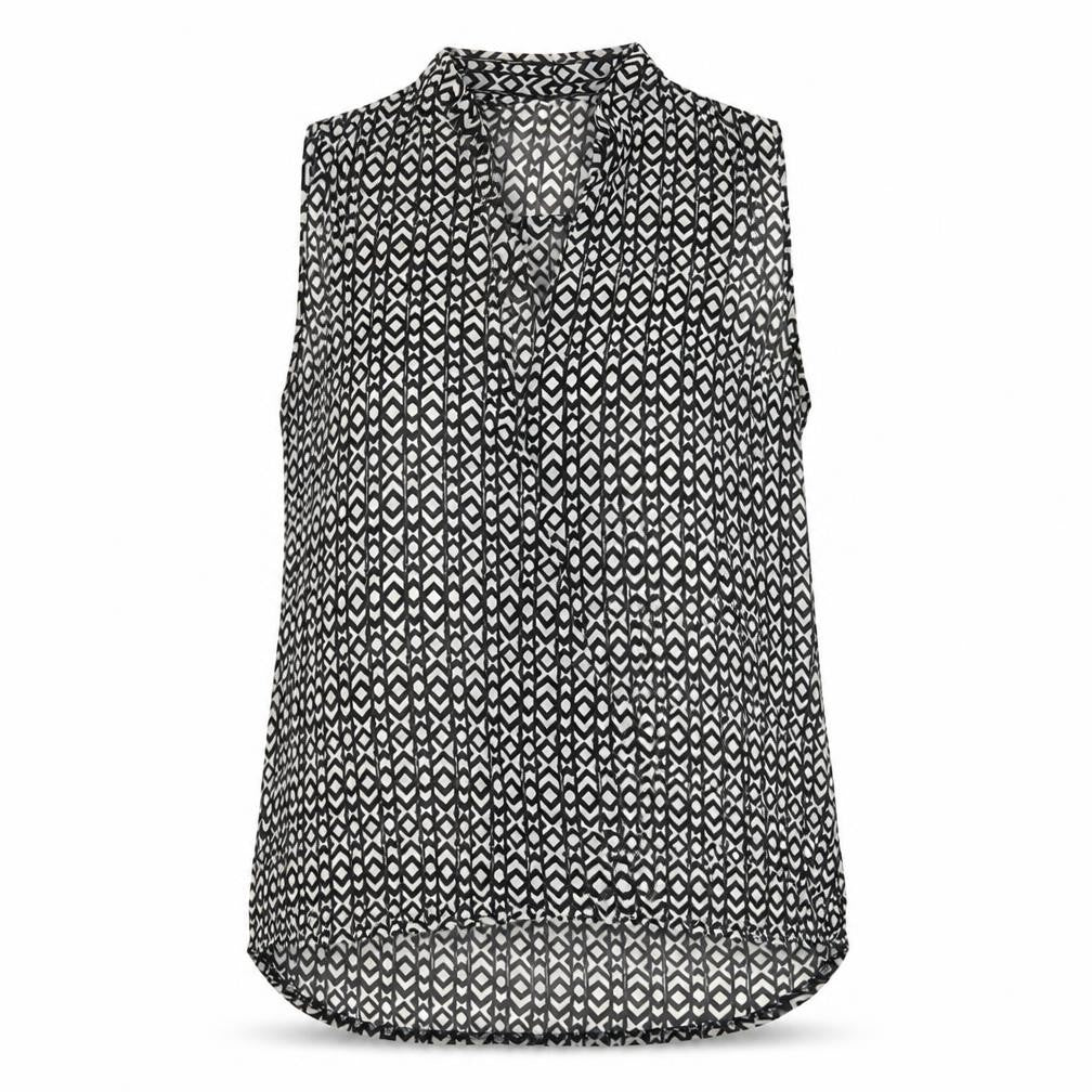 NEXT Womens Black Geometric  Basic Tank Size 6