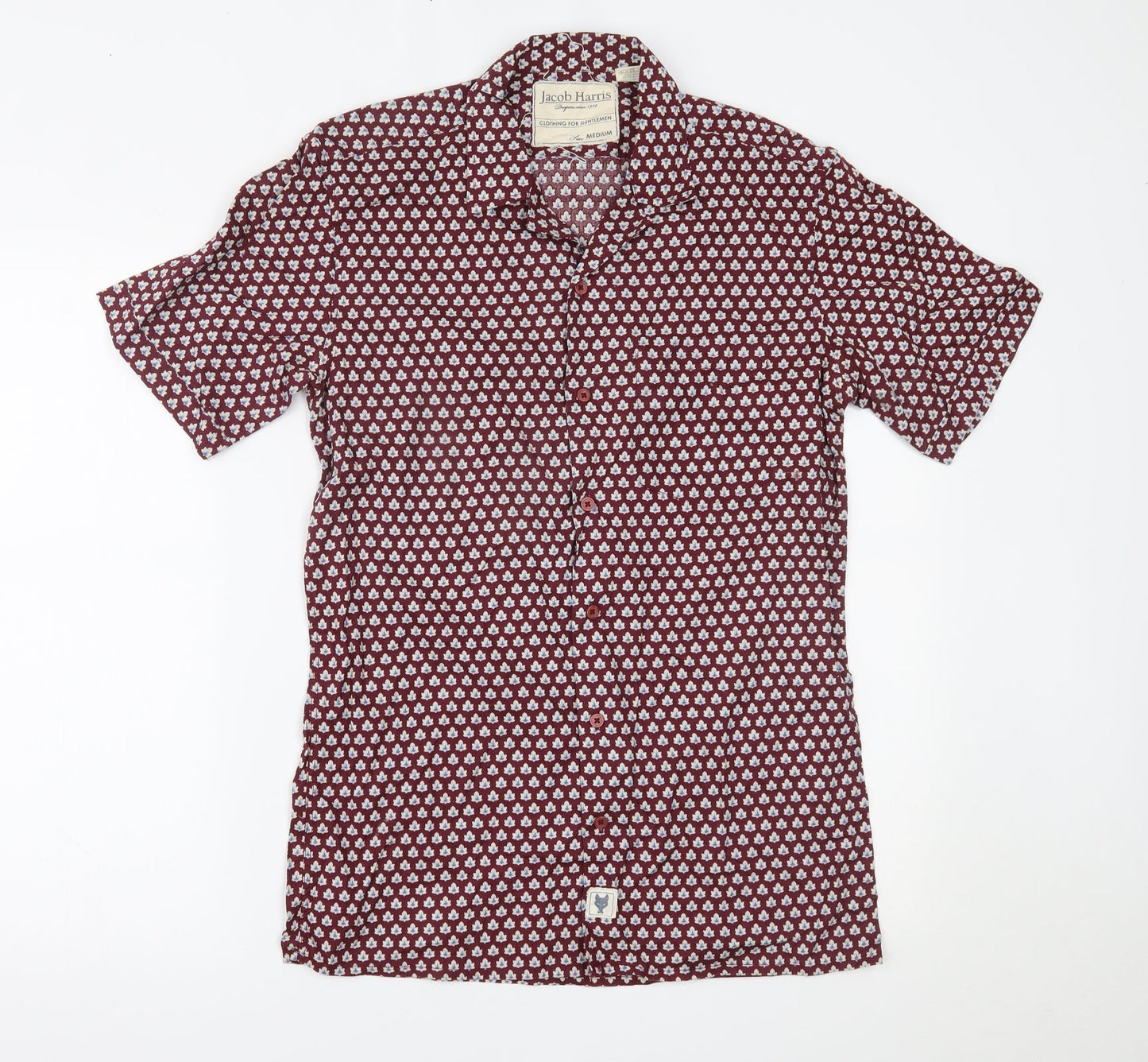 Jacob Harris Mens Red    Button-Up Size M