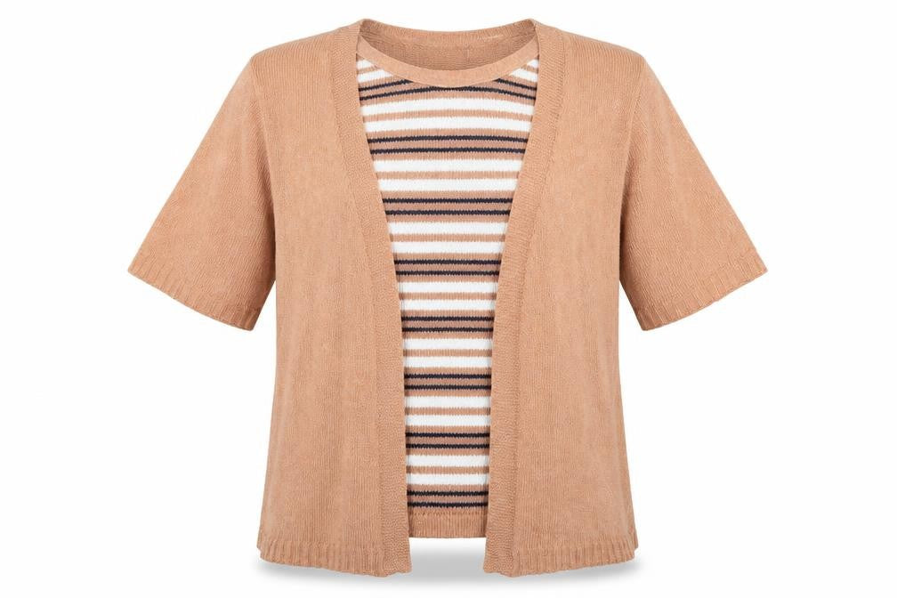 ME Womens Orange Striped  Pullover Jumper Size M