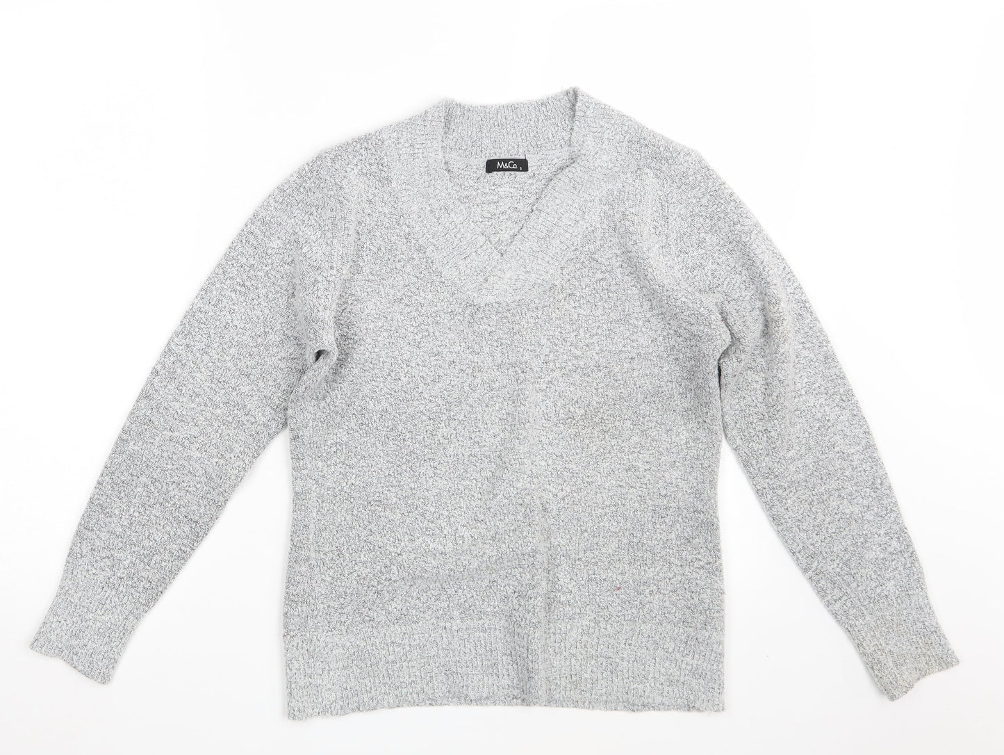M&Co. Womens Grey  Knit Pullover Jumper Size S