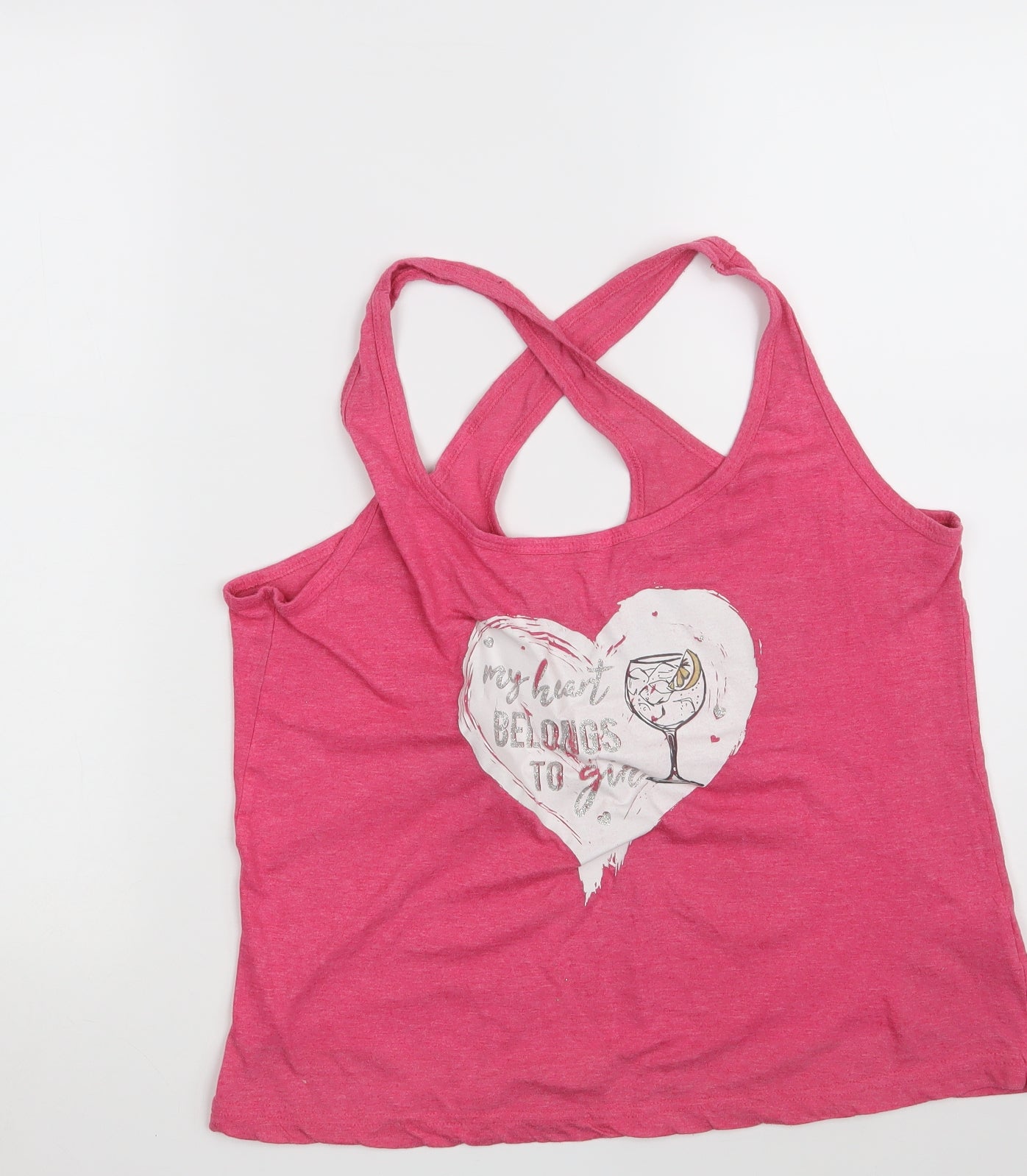 Peacocks Womens Pink   Basic Tank Size 8