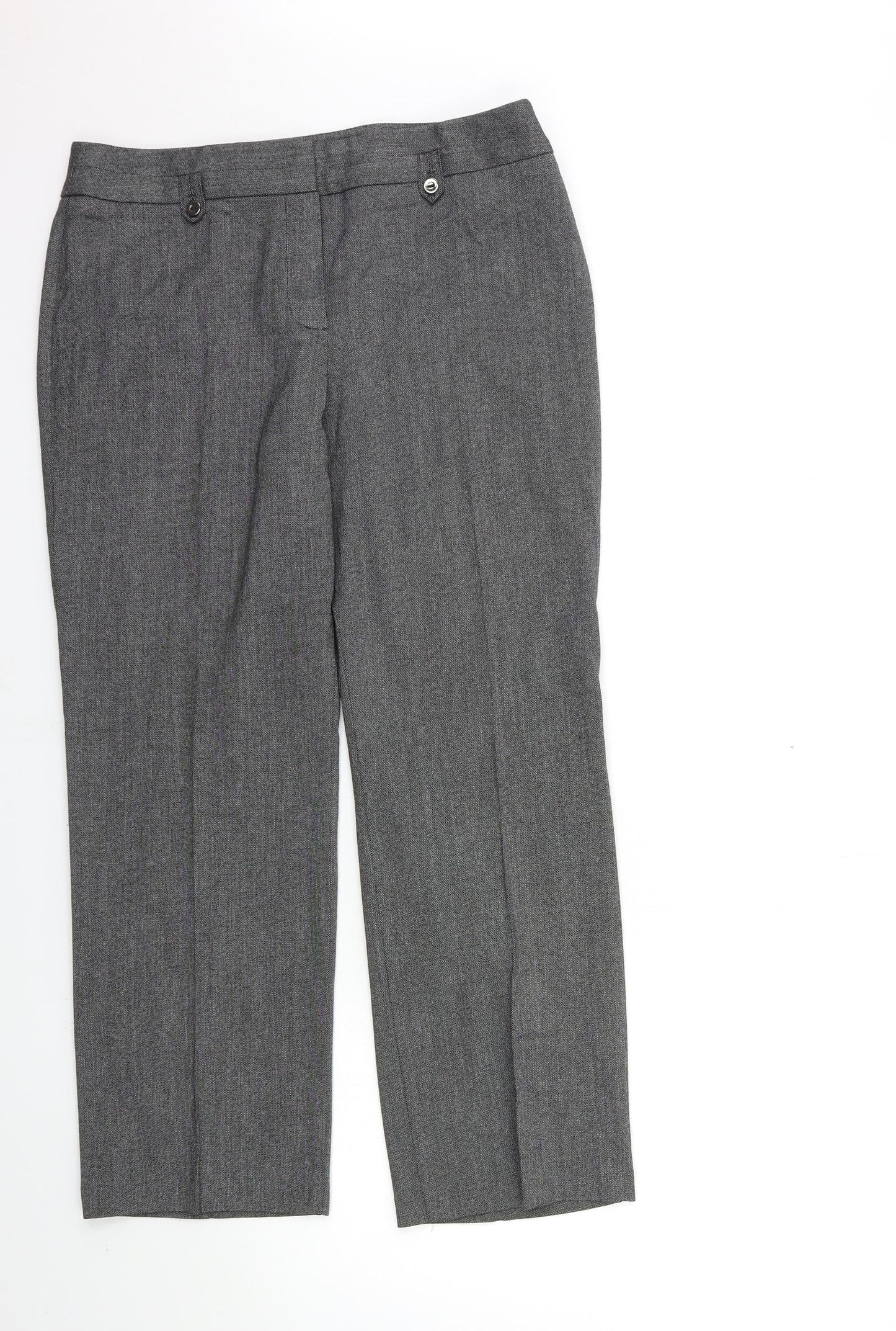 Marks and Spencer Womens Grey   Trousers  Size 12 L26 in