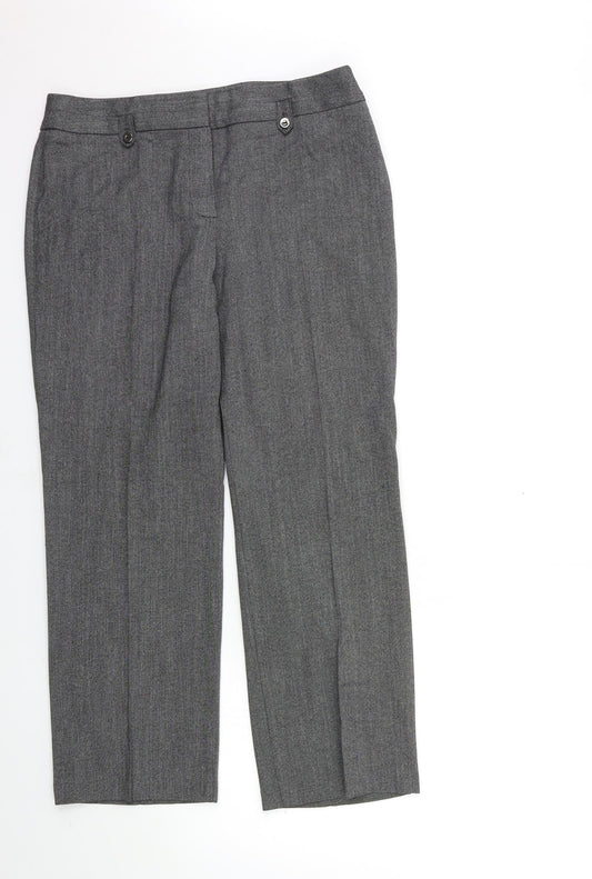 Marks and Spencer Womens Grey   Trousers  Size 12 L26 in