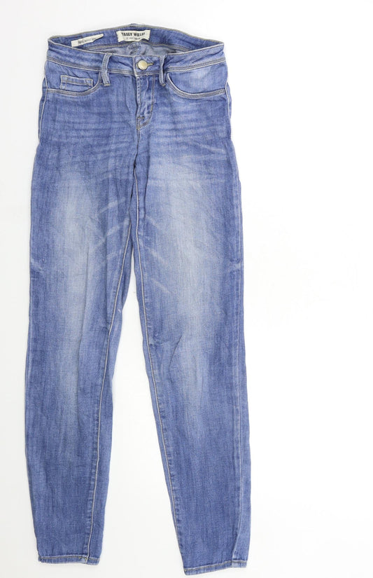 TALLY WEiJL Womens Blue  Denim Skinny Jeans Size 6 L30 in