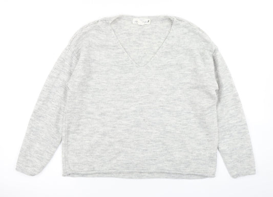 H&M Womens Grey  Knit Pullover Jumper Size M