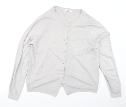 Classics Womens Grey  Knit Cardigan Jumper Size 18