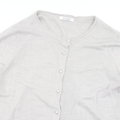 Classics Womens Grey  Knit Cardigan Jumper Size 18