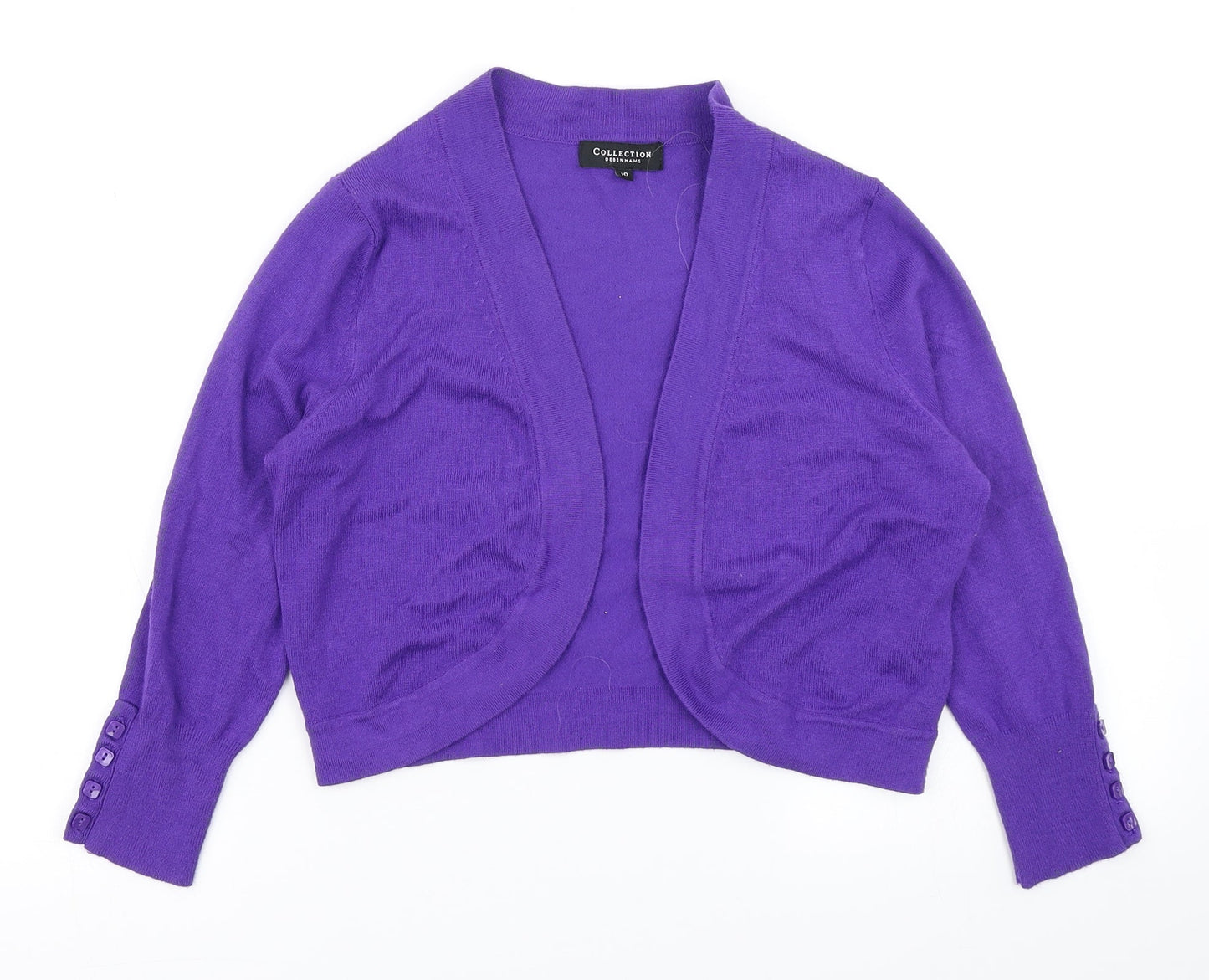Collection Womens Purple  Knit Cardigan Jumper Size 10