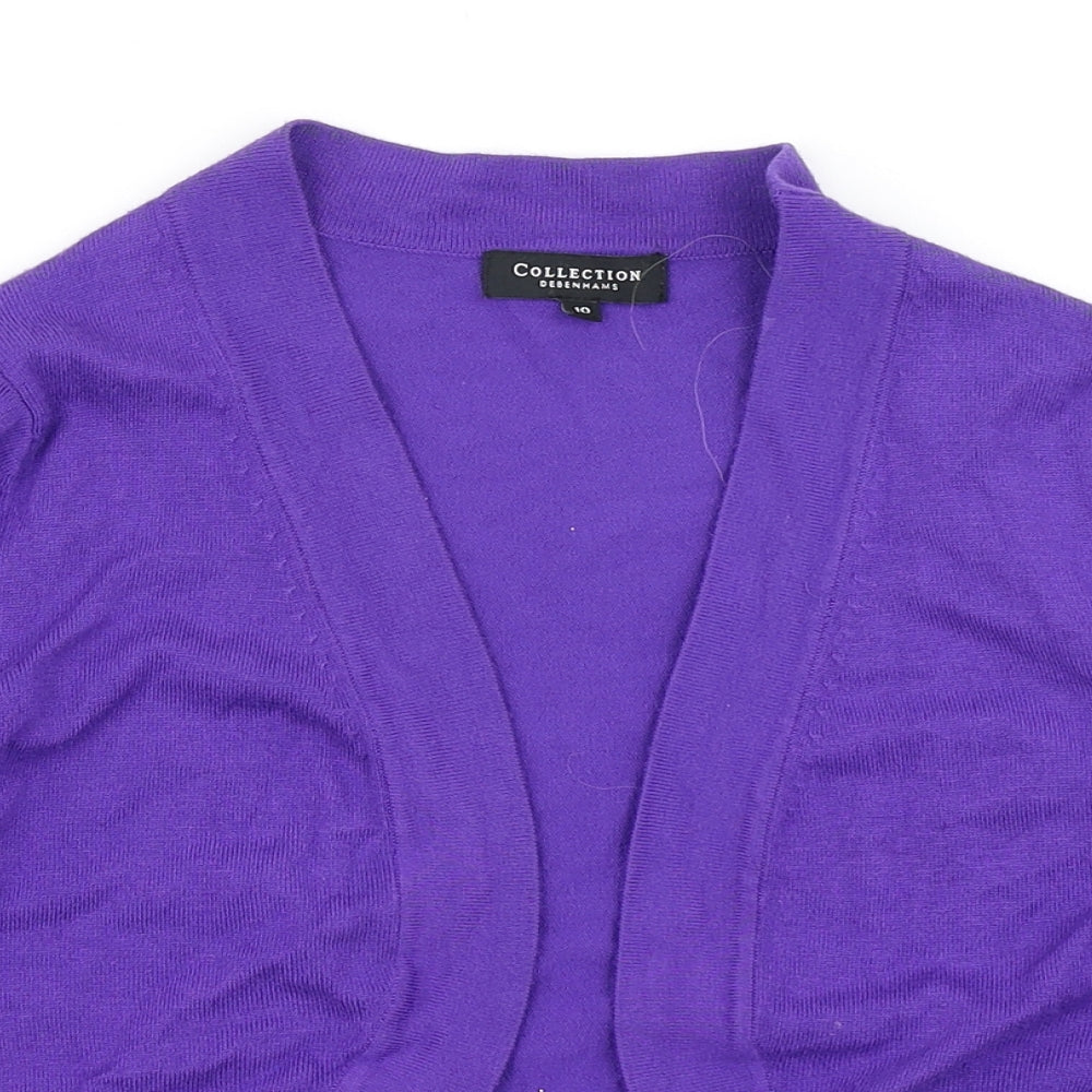 Collection Womens Purple  Knit Cardigan Jumper Size 10
