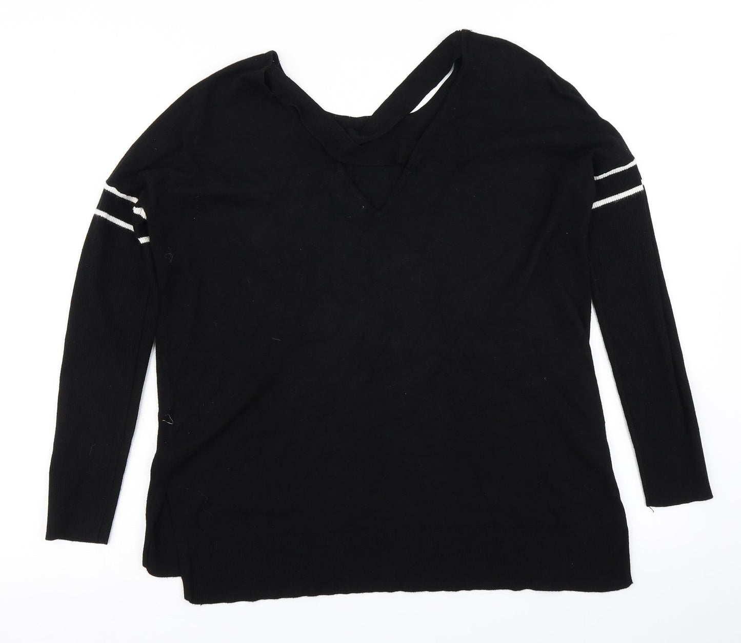 Nine Womens Black  Knit Pullover Jumper Size 10