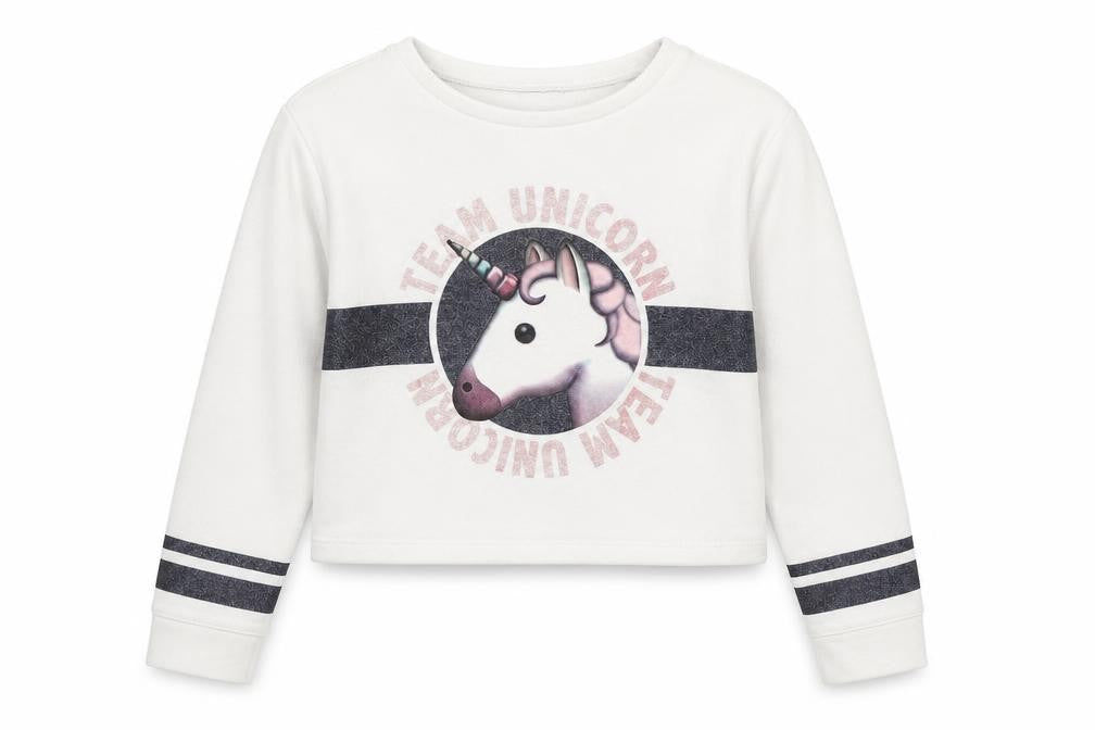 Primark Girls White   Pullover Sweatshirt Size 13-14 Years  - Cropped