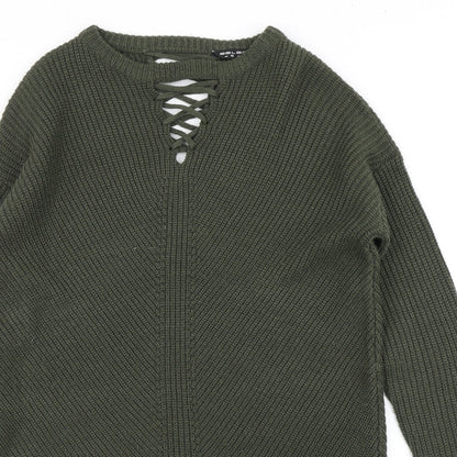 Select Womens Green  Knit Pullover Jumper Size 10