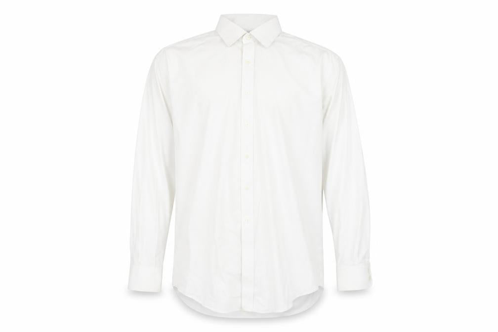 t m jewin Mens White    Dress Shirt Size 38