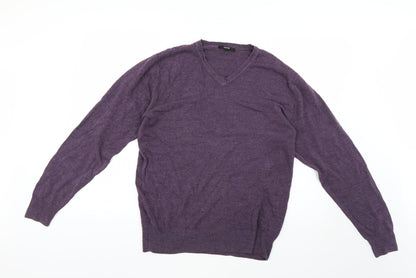 Preloved Mens Purple   Pullover Jumper Size M - Front