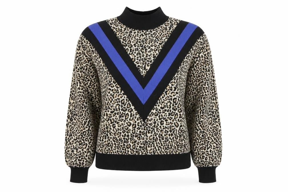 ASOS Womens Brown Animal Print  Pullover Jumper Size 8