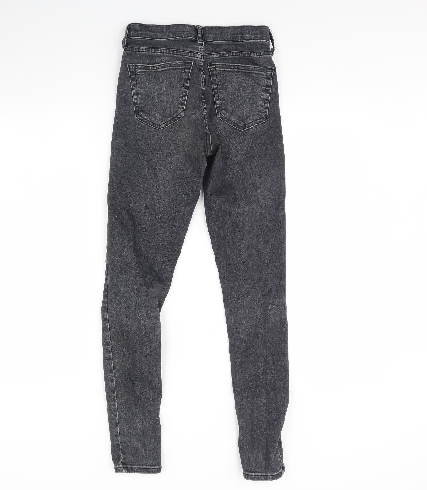 Topshop Womens Black  Denim Skinny Jeans Size 26 in L34 in