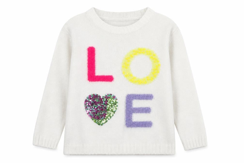 M&Co Girls White   Pullover Jumper Size 9 Years  - LOVE