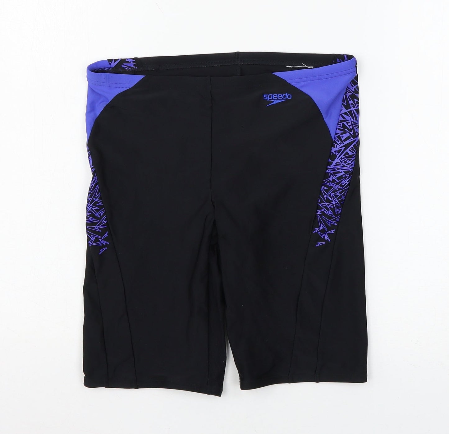 Speedo Womens Black  Jersey Sweat Shorts Size 28 in