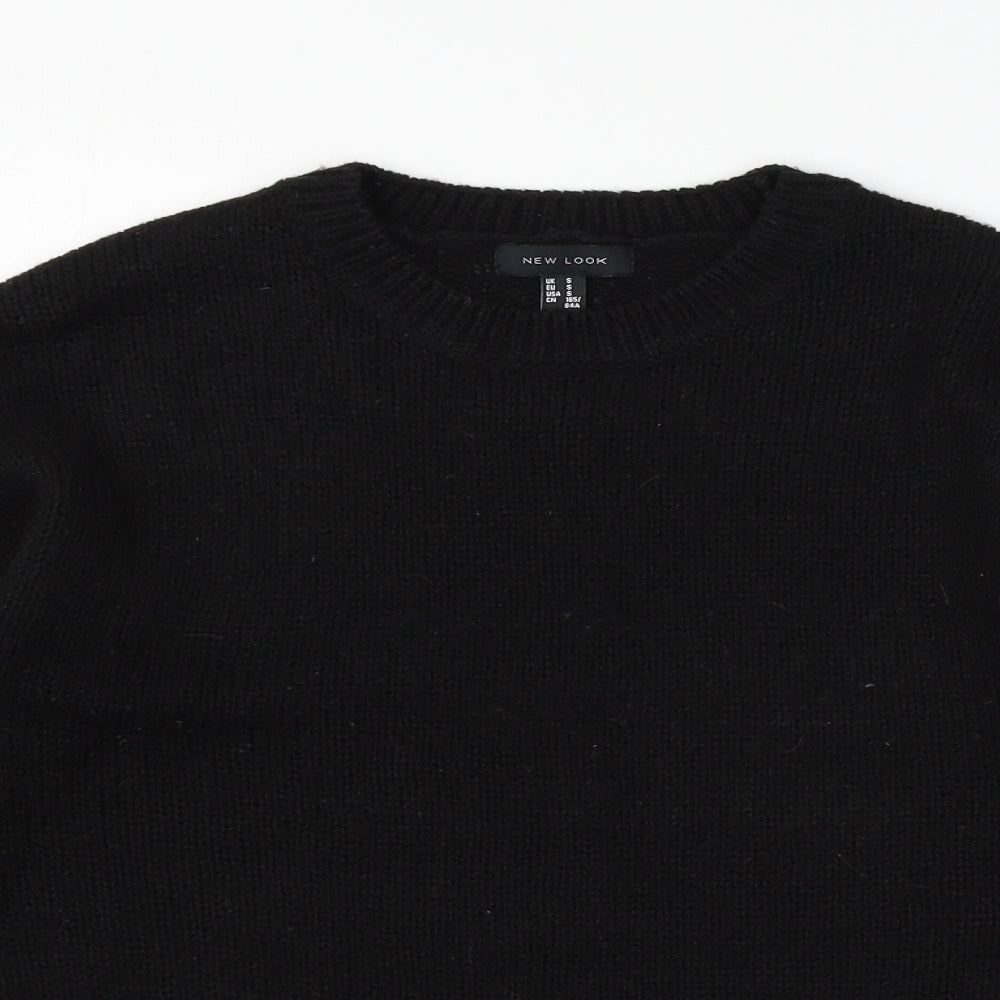New Look Womens Black  Knit Pullover Jumper Size S