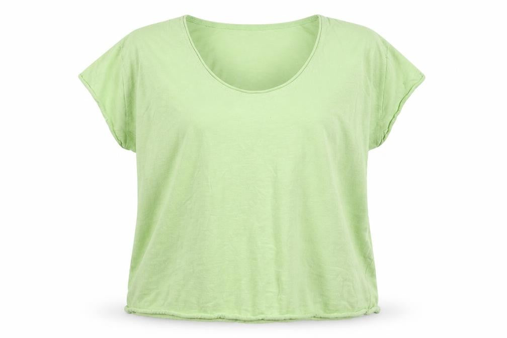Pull&Bear Womens Green  Jersey Basic T-Shirt Size L