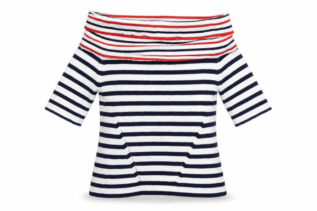 Oasis Womens White Striped Knit Pullover Jumper Size M