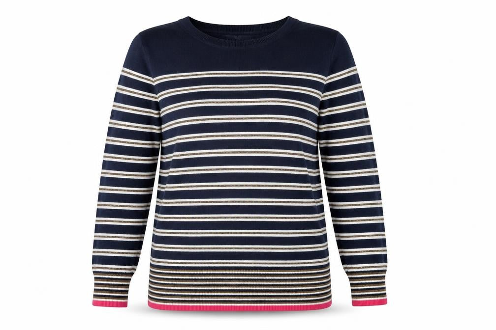 NEXT Womens Multicoloured Striped Knit Pullover Jumper Size 12