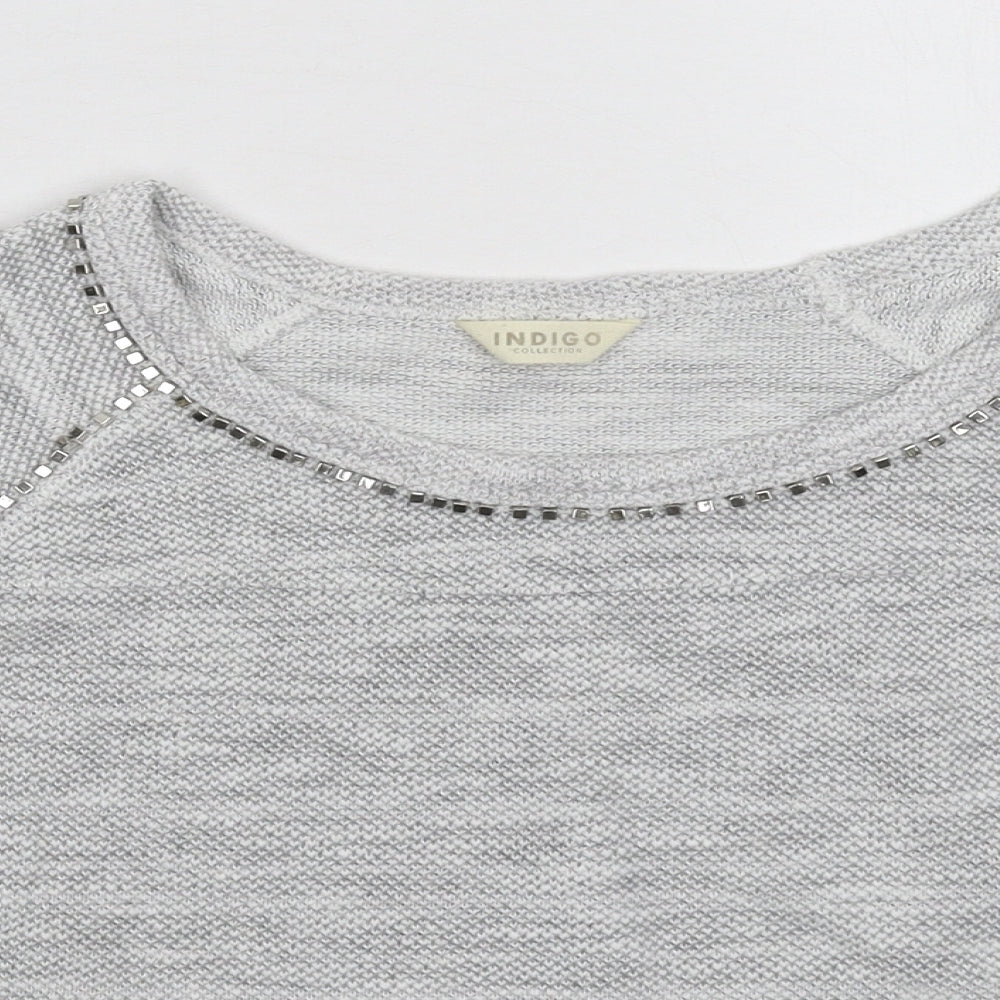 Marks and Spencer Womens Grey  Knit Pullover Jumper Size 10