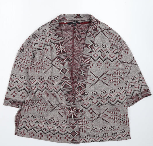 NEXT Womens Multicoloured Geometric Knit Cardigan Jumper Size 12