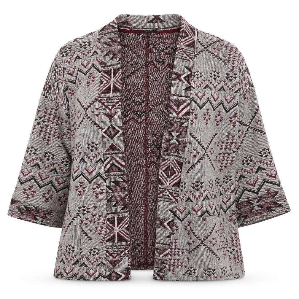 NEXT Womens Multicoloured Geometric Knit Cardigan Jumper Size 12