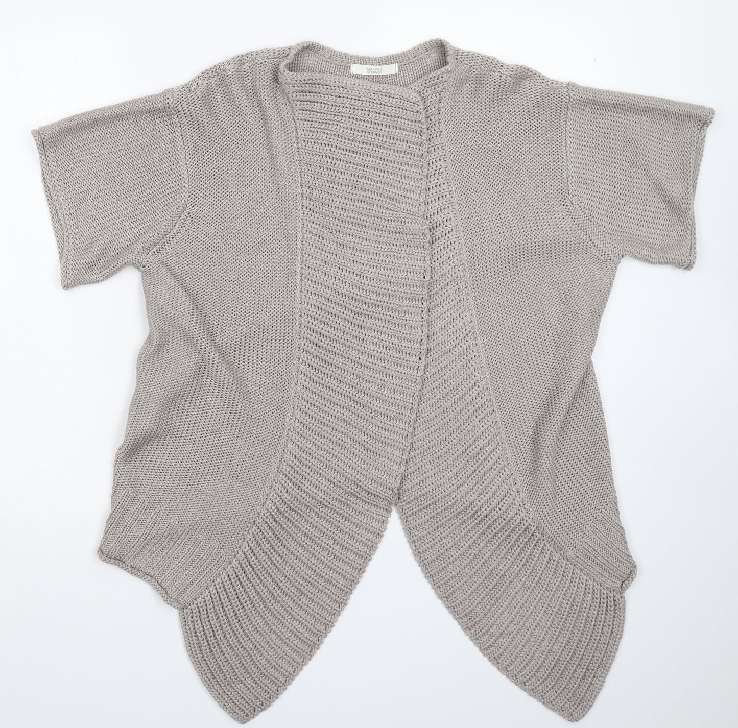 Marks and Spencer Womens Grey  Knit Cardigan Jumper Size 14