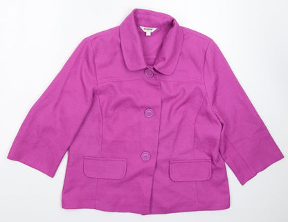Essentials Collection Womens Pink   Jacket Blazer Size 16