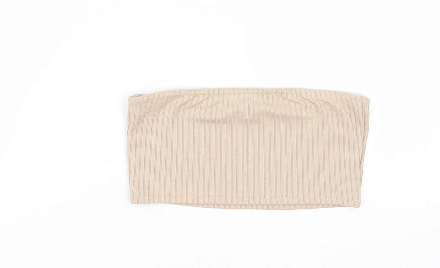 Missguided Womens Beige   Cropped T-Shirt Size 8