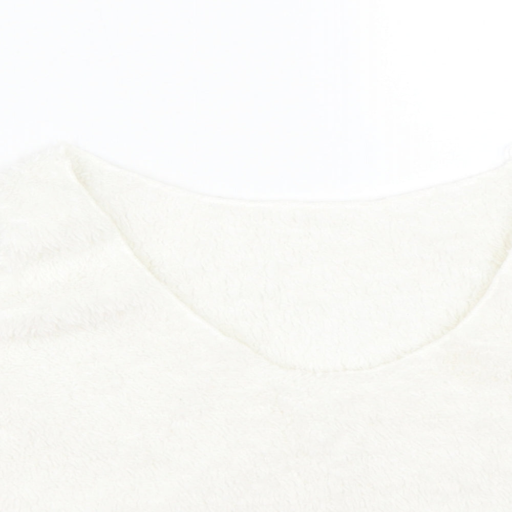 Preworn Womens White  Fleece Basic Tank Size M