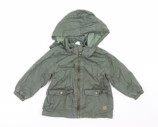 H&M Boys Green   Jacket Coat Size 2 Years