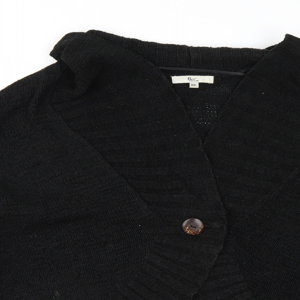 klass collection Womens Black   Cardigan Jumper Size 2XL
