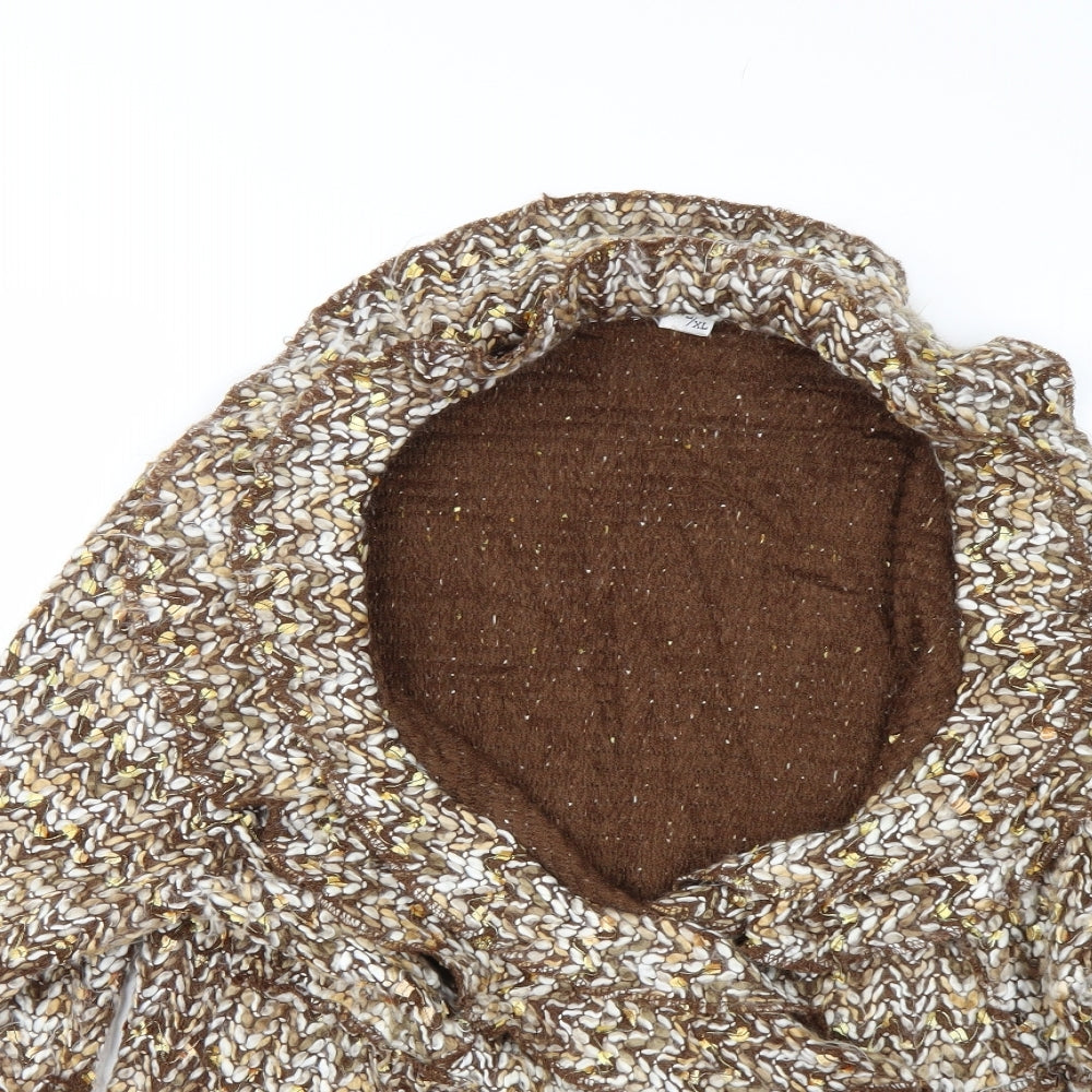 Preworn Womens Brown   Cardigan Jumper Size XL