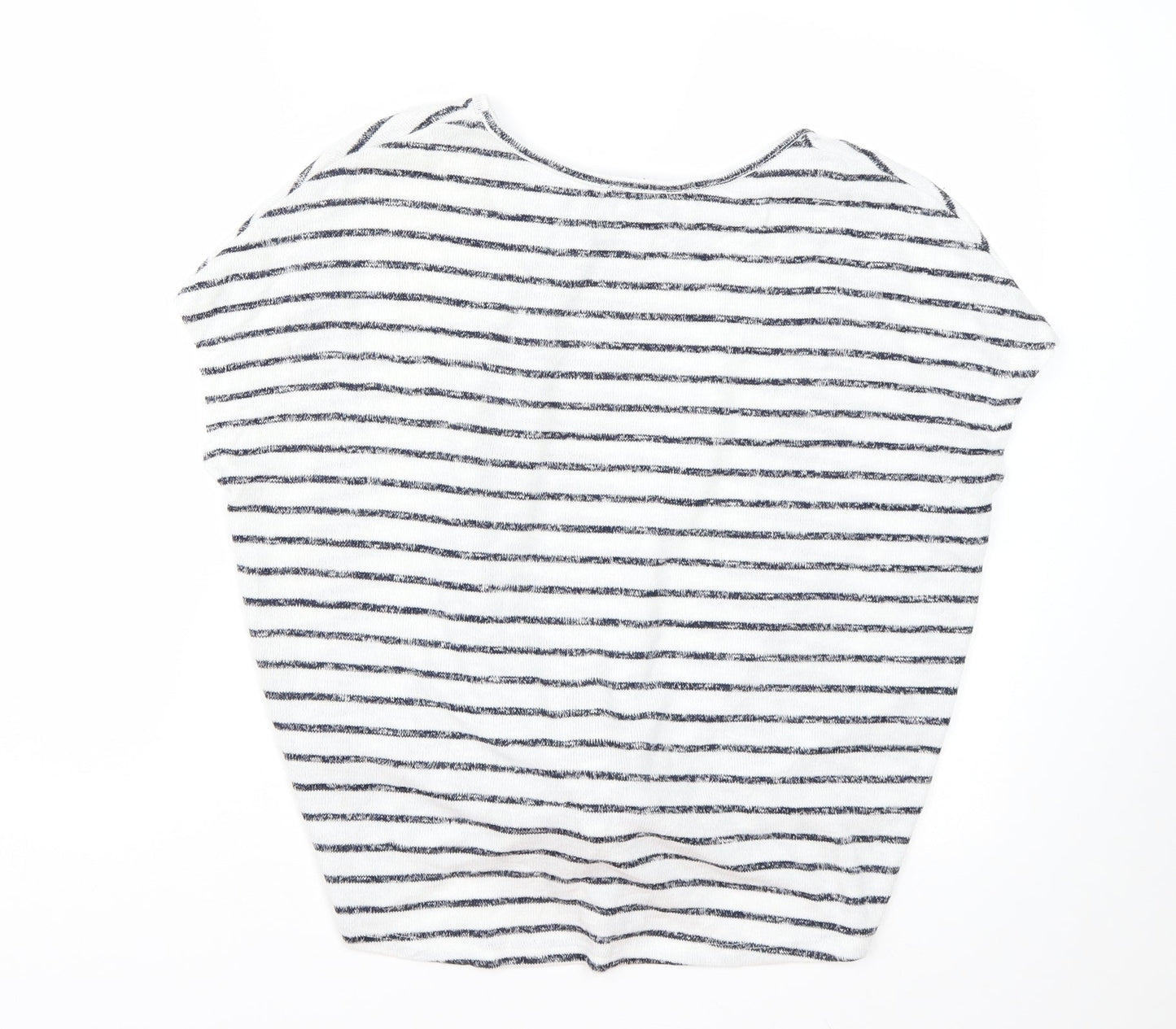 New Look Womens White Striped  Pullover Jumper Size S